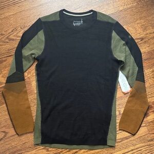 NWT Men’s Smartwool Intraknit Color Block Crew Base Layer Thermal Merino Wool S